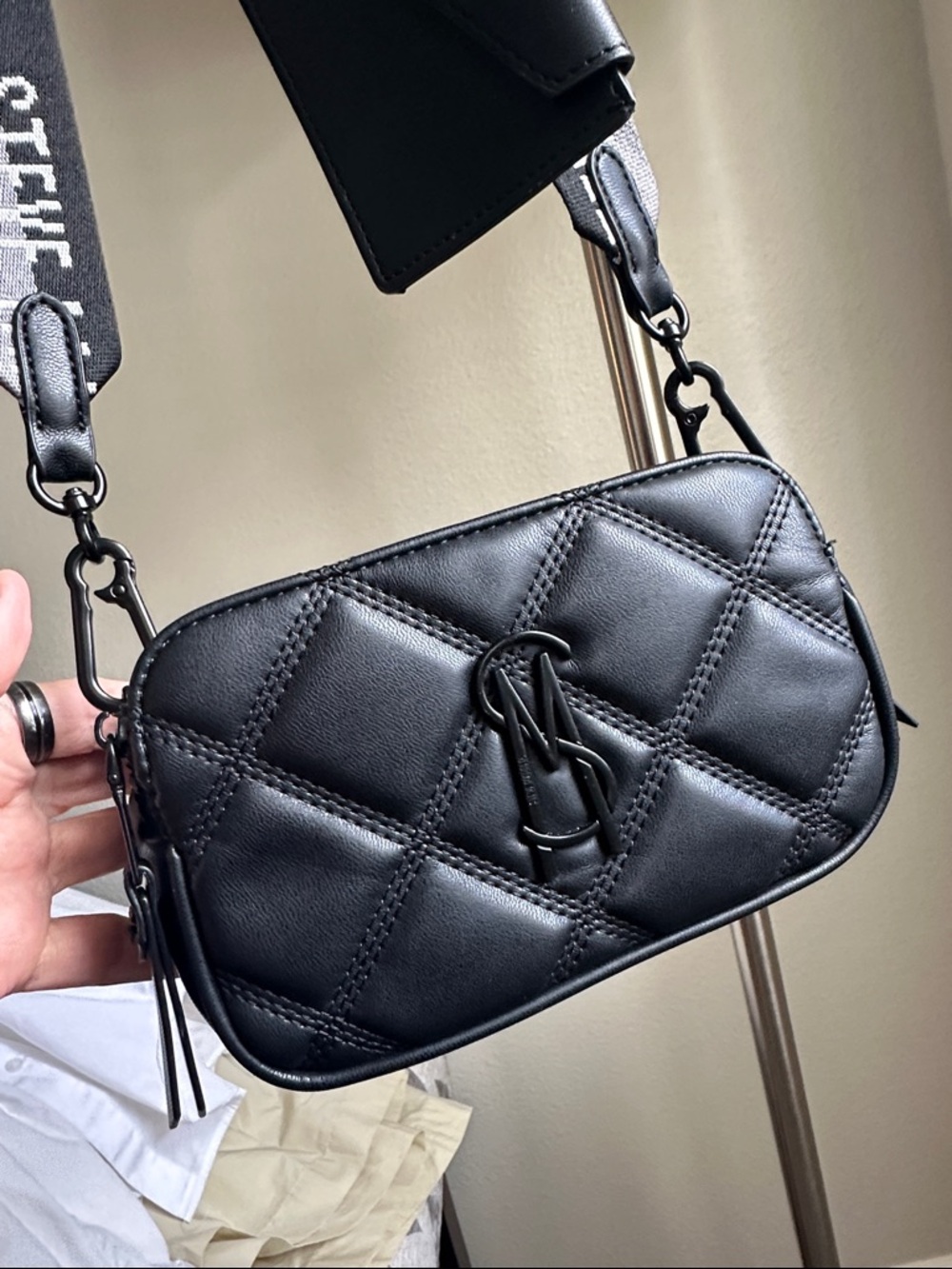 Steve Madden BDaisy Quilted Camera Bag Crossbody